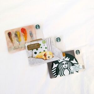 Trio of Collectible Plastic OG Old-school Starbucks Cards